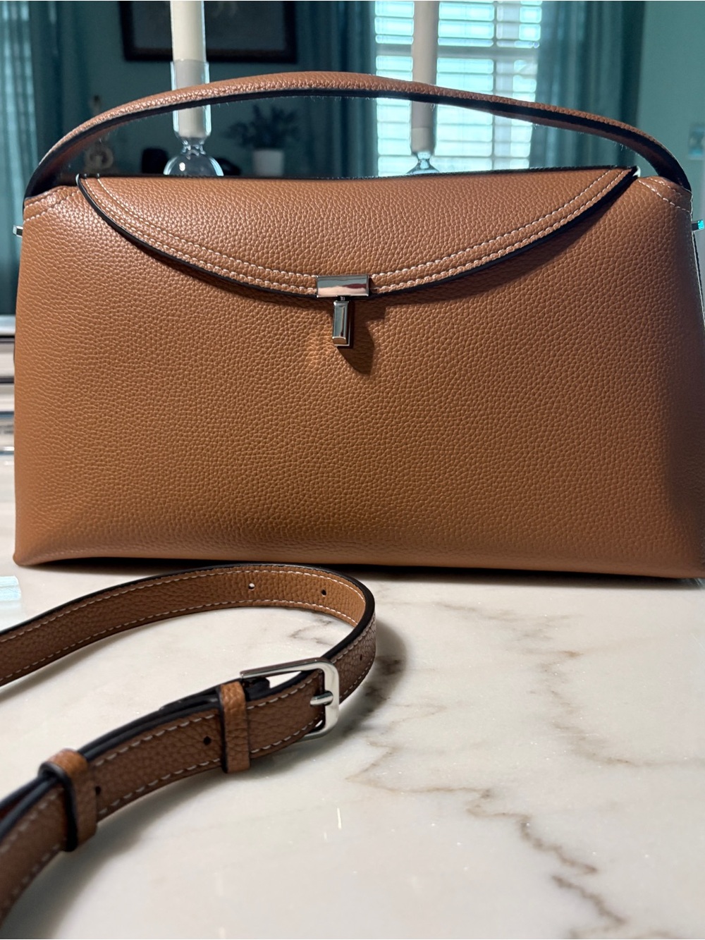 Premium Leather  Shoulder Bag Carmel